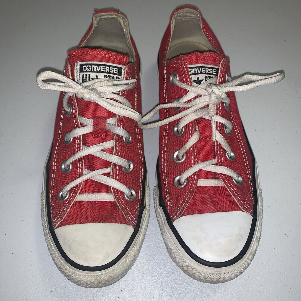 Size 4 - Converse Chuck Taylor All Star Ox Red Low Top Sneakers Shoes